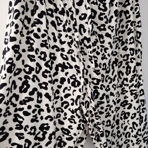 Source Unknown Black and White Leopard Print Pants